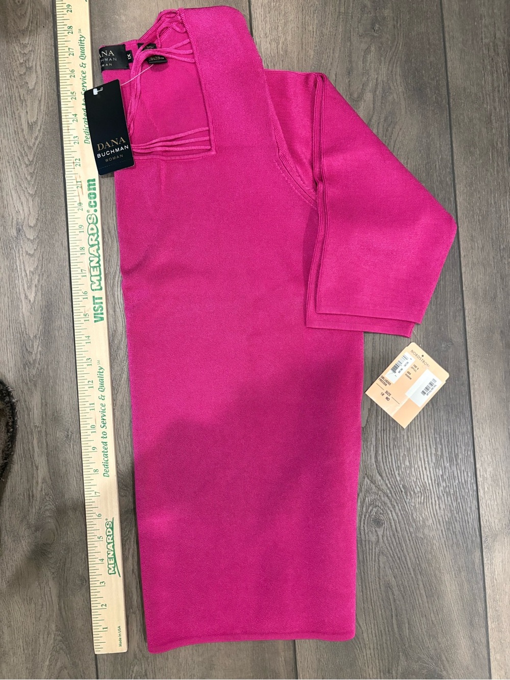 NWT Dana Buchman Fuchsia/Freesia  Knit Tunic with Strappy Back Detail - Picture 2 of 5